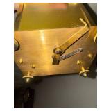 Vintage Brass Anniversary Glass Dome Mantel Clock