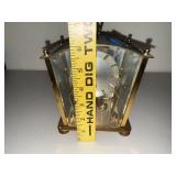 Vintage Brass Anniversary Glass Dome Mantel Clock