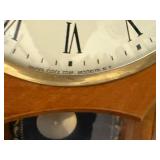 United Clock Corp Wall Clock with Roman Numerals and Pendulum