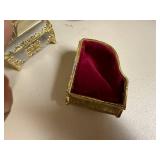Collection of Vintage Miniature Musical Piano Boxes and Music Box Parts