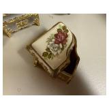 Collection of Vintage Miniature Musical Piano Boxes and Music Box Parts