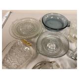 Vintage Glassware Collection with Serving Dishes, Citrus Juicer, and More