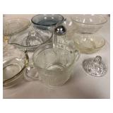 Vintage Glassware Collection with Serving Dishes, Citrus Juicer, and More