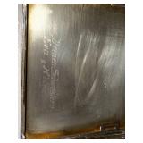 Vintage German Silver Cigarette Case 835 with Box and Handwritten Note