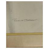 Framed Floral Print by Rosal Ostler in Yellow Wooden Frame