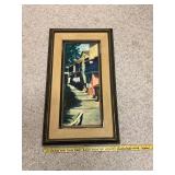 Framed Original Street Scene Oil Painting by Rosemary Fausbaugh