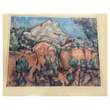 Framed Landscape Print with Wood Frame and Mat, 18x22 Inches