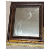 Pair of Vintage Wood-Framed Hanging Mirrors