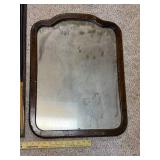 Pair of Vintage Wood-Framed Hanging Mirrors