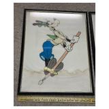 Set of 2 Framed Walt Disney Character Prints Mickey Mouse and Goofy