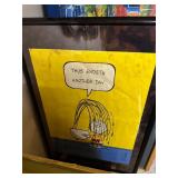Framed Peanuts Comic Art Print 