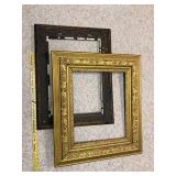 Pair of Ornate Vintage Picture Frames - Gold and Dark Wood