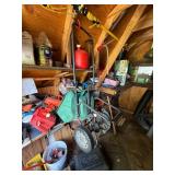 Mixed Lot of Hand Tools, Garden Equipment, and Hardware from Garden Shed