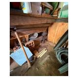 Mixed Lot of Hand Tools, Garden Equipment, and Hardware from Garden Shed