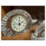 Collection of 6 Cut Glass Desk Clocks with Roman Numerals