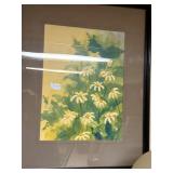 Set of 3 Framed Wall Art Pieces including Floral Prints and Inspirational Quote