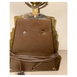 Antique Art Deco Electric Clock Lamp with Shade