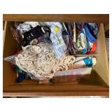 Large Collection of Vintage Sewing, Craft, and Notions Supplies in Drawer Lot
