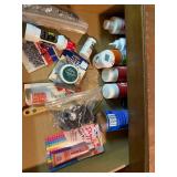 Large Collection of Vintage Sewing, Craft, and Notions Supplies in Drawer Lot