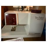 Singer Tiny Tailor Mending Machine, Baby Lock 418 Serger, Patterns, and Thread Collection