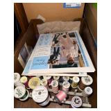 Singer Tiny Tailor Mending Machine, Baby Lock 418 Serger, Patterns, and Thread Collection