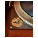 Antique Console Phonograph Cabinet with Records