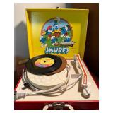1982 Smurfs Portable Record Player with Original Case