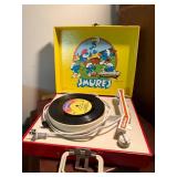1982 Smurfs Portable Record Player with Original Case
