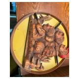 Olympia Brewing Co. Tukwila Washington Wall Plaque with 3D Sculpted Lumberjacks