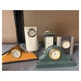 Collection of 5 Assorted Desk Clocks