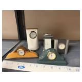 Collection of 5 Assorted Desk Clocks