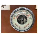 Vintage Wood Mantel Clock and Frank Wirth Weather Station Set