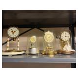 Set of 4 Vintage Anniversary Dome Clocks Assorted Styles