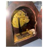 Antique Wooden Mantel Clock with Chime and Brass Movement