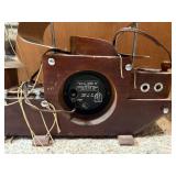 Vintage United Electric Ship Clock Wooden Model Nautical Decor