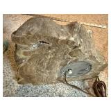 Vintage Agate Stone Table Clock with Swirled Pattern