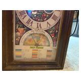 Vintage True Temper Wooden Framed Planting Guide Wall Clock