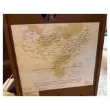 Vintage True Temper Wooden Framed Planting Guide Wall Clock