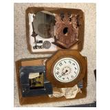 Lot of Vintage Cuckoo Clock and Wall Clock Parts and Cases