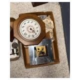 Lot of Vintage Cuckoo Clock and Wall Clock Parts and Cases