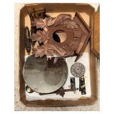 Lot of Vintage Cuckoo Clock and Wall Clock Parts and Cases