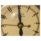 Vintage United Self Starting Electric Clock with Brass Horse Statue