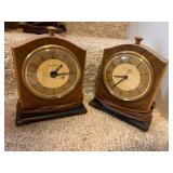 Pair of Vintage Chronmaster Electric Mantel Clocks
