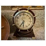 Pair of Vintage Ship Wheel Electric Clocks by United and Sessions