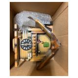 Wooden Cuckoo Clock with Painted Figures