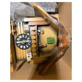 Wooden Cuckoo Clock with Painted Figures