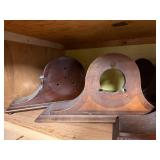 Group of 4 Vintage Wooden Mantel Clock Cases