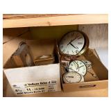 Assorted Lot of Vintage Wall and Mantel Clocks