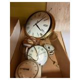 Assorted Lot of Vintage Wall and Mantel Clocks
