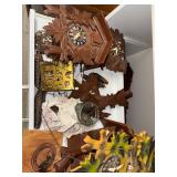 Lot of Vintage Cuckoo Clocks for Parts or Repair